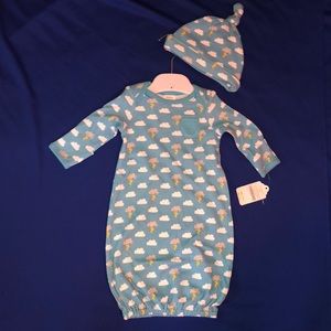 Blue thunderstorm one piece with hat